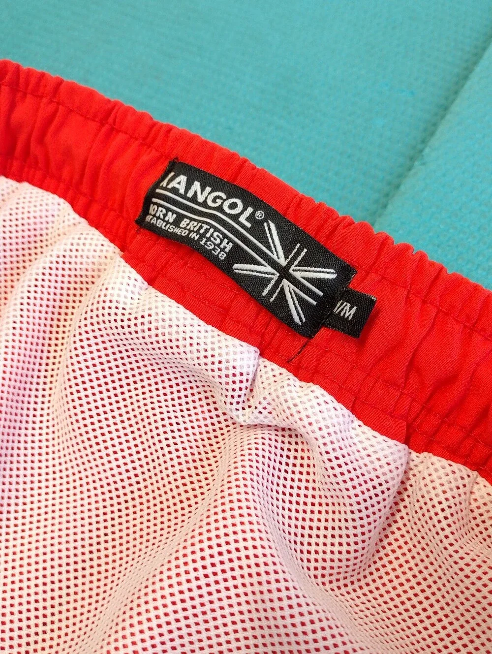 Kangol Men's Drawstring Swim Trunks Shorts Orange - M
